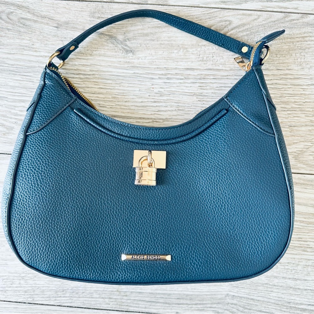 Alexis Bendel Navy Women's Vegan Leather Handbag